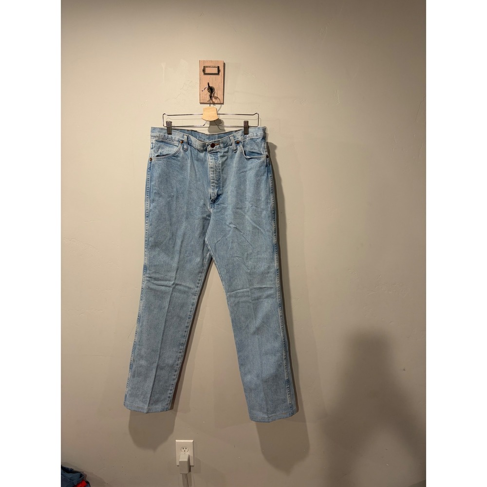 Wrangler 936GBH Cowboy Cut Slim Fit Light Wash Jeans Mens 38x36 Denim